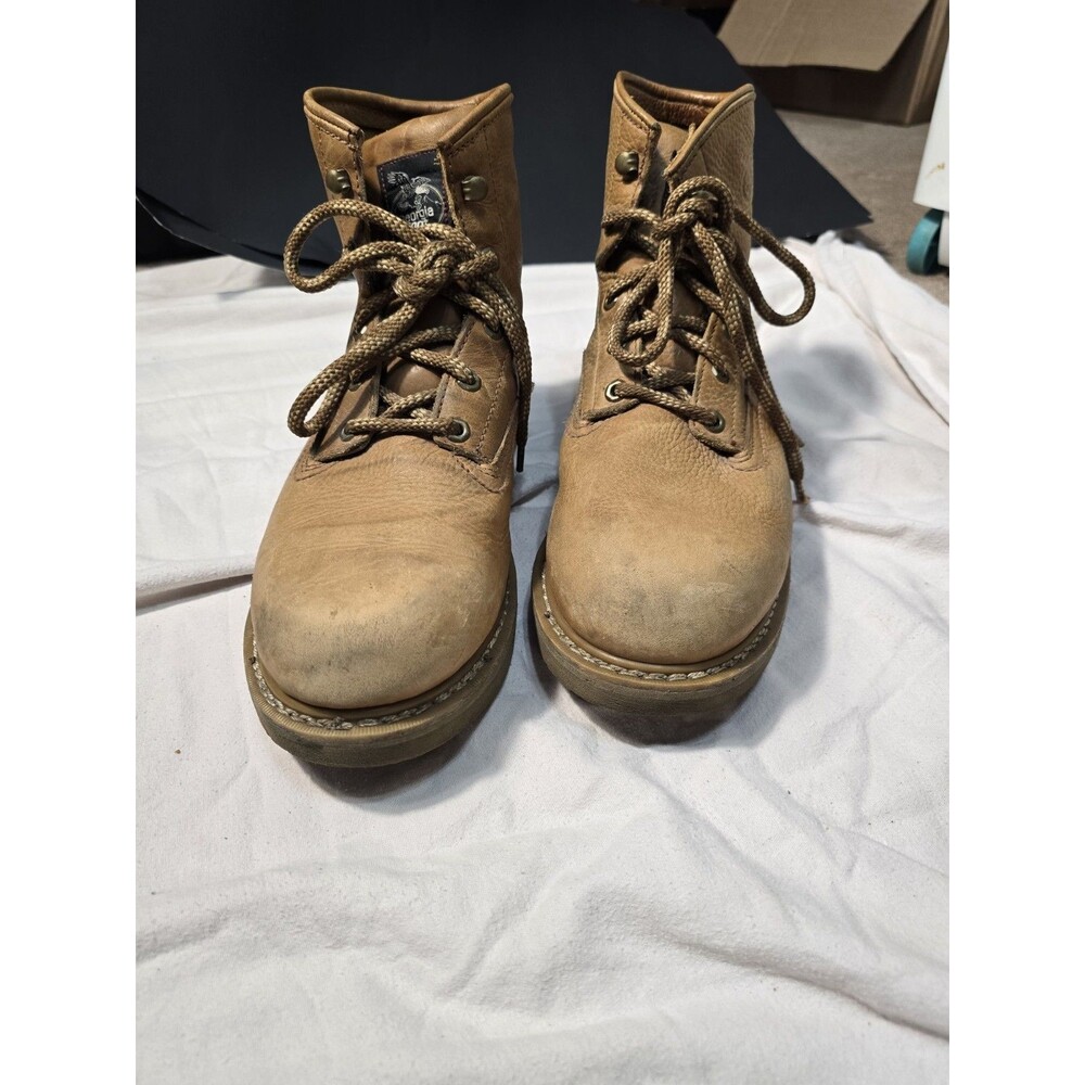 Georgia Boots Mens Barracuda Wedge BRN Leather Boots, 12 Wide, 47 EU